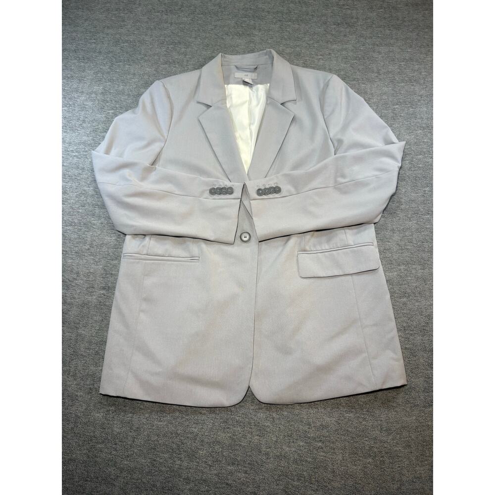 H&M Women’s Blazer Jacket-Gray/Single Button/Career/Office/Size Medium
